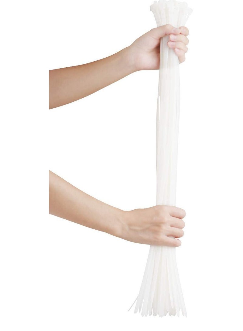 Heavy Duty 18 Inch (100 Pieces) Heavy Duty Zip Cable Ties Set, Large Strong Cable Ties - Heavy Duty Industrial Wire Ties for Fastening Fences, Awnings, Tying Branches, Crop Bunching and Fixed Water Pi - Image 1