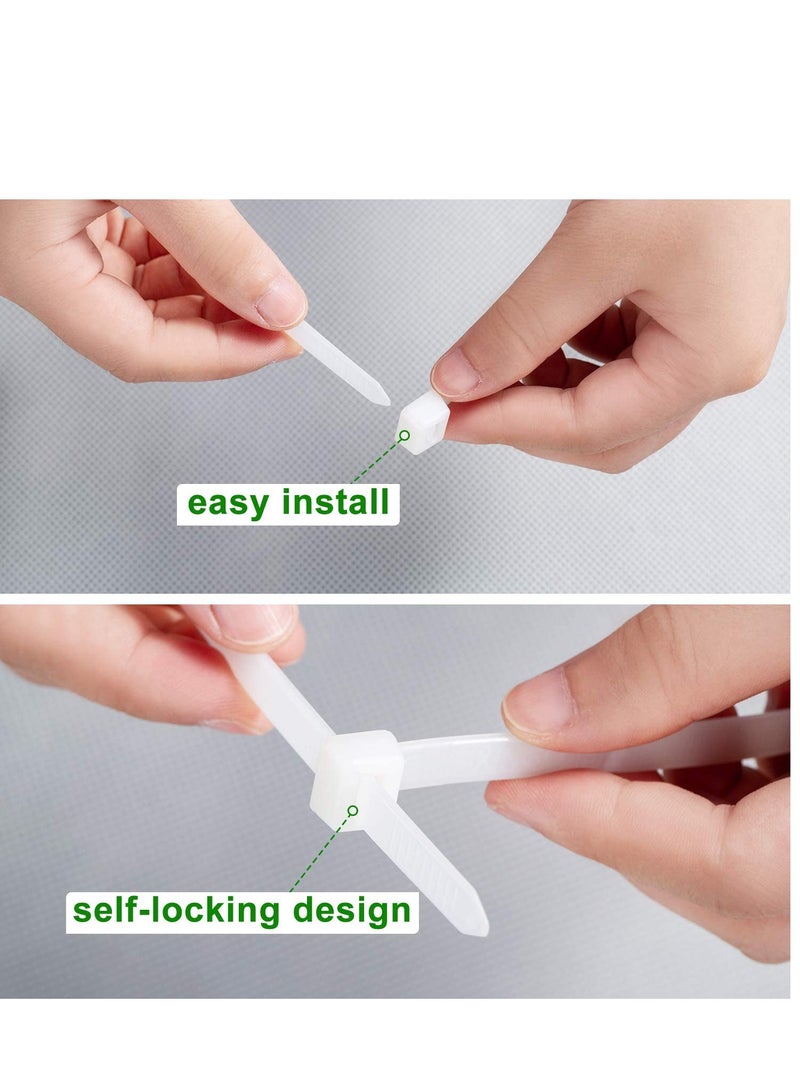 Heavy Duty 18 Inch (100 Pieces) Heavy Duty Zip Cable Ties Set, Large Strong Cable Ties - Heavy Duty Industrial Wire Ties for Fastening Fences, Awnings, Tying Branches, Crop Bunching and Fixed Water Pi - Image 4