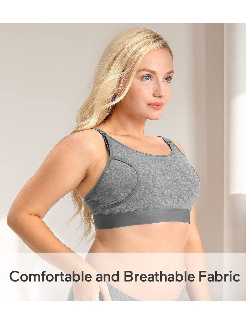 Momcozy حمالة صدر للضخ بدون استخدام اليدين، وحمالة صدر للرضاعة قابلة للتعديل - Image 4