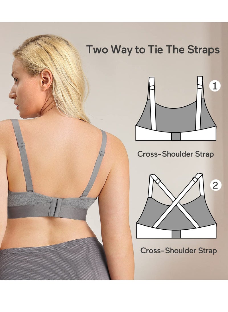 Momcozy حمالة صدر للضخ بدون استخدام اليدين، وحمالة صدر للرضاعة قابلة للتعديل - Image 5