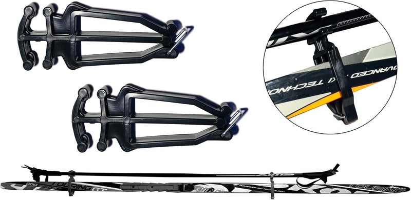 Bagdent Cross Country Skis and Poles Holder – 1 Pair, Universal Nordic Ski Pole Carrier (Black) - Image 5
