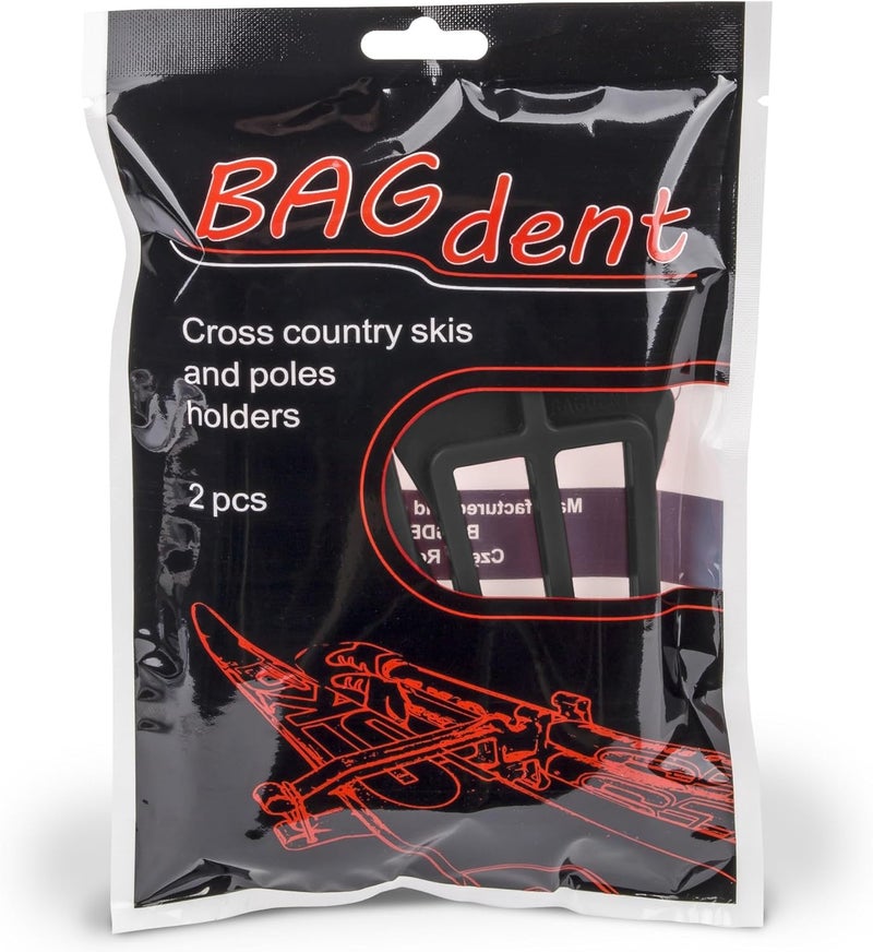 Bagdent Cross Country Skis and Poles Holder – 1 Pair, Universal Nordic Ski Pole Carrier (Black) - Image 3