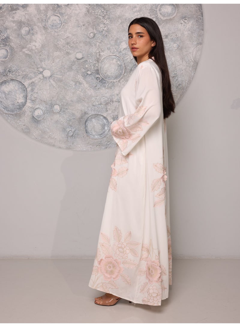 اكسا جلابية بتلات ناعمة IK5017 وردي - Image 3