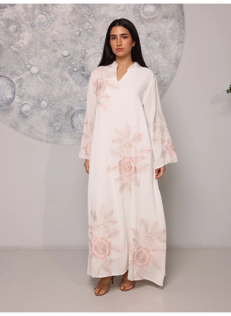 IKKXA Azure Petal Jalabiya IK5017 Pink