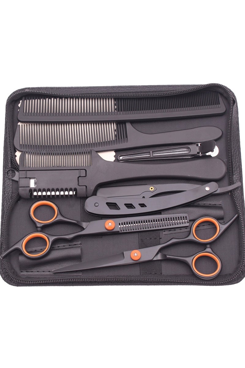 general 6-inch hair cutting scissors hair cutting tool set. Hair cutting scissors set. Thinning scissors styling tool, shaver comb set, hair cutting comb, shaver, double-sided comb, apple comb