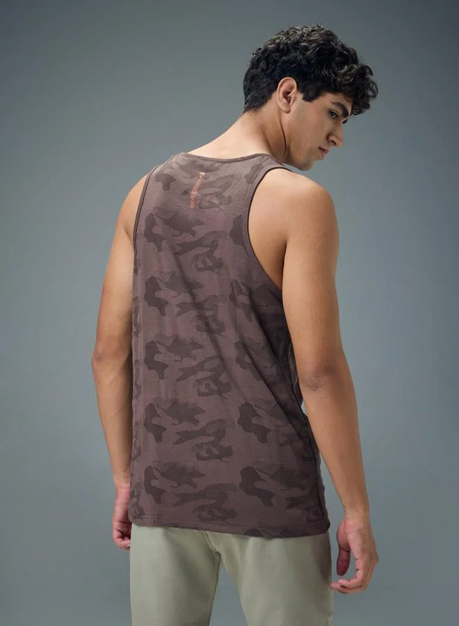 Technosport Technosport Men Jacquard Slim Fit Tank