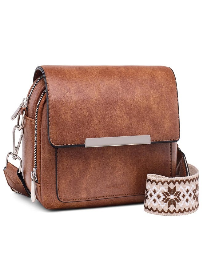 Roulens Crossbody Bags for Women Small Crossbody Wallet Purses with Card Slots Leather Shoulder Handbags Travel/Daily Use - Image 1
