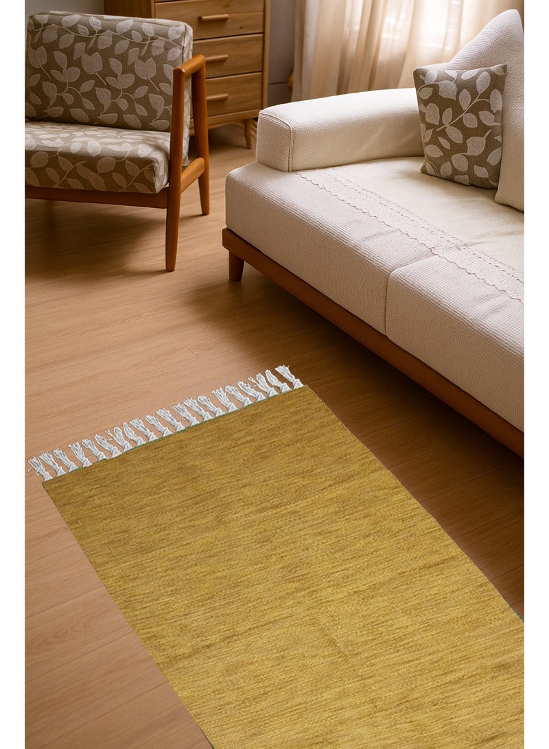 handmade wool rug -1.45*65cm-camel - Image 4