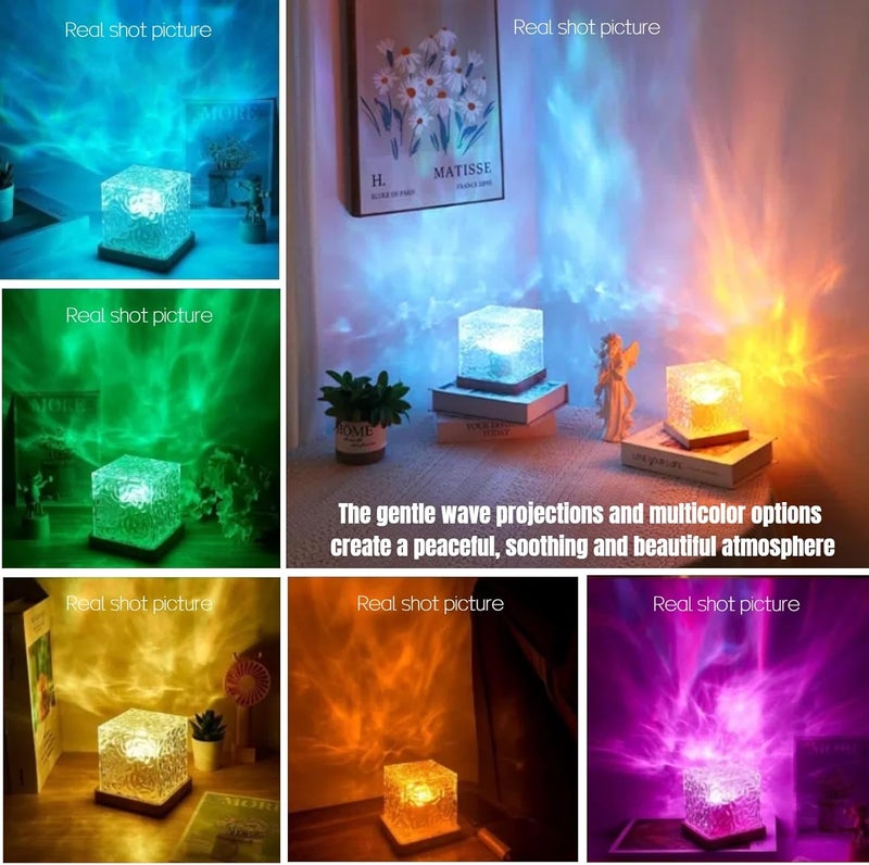 Ocean Wave Projector Light: Blue, Rechargeable Cordless Lamp - Color Changing Ambient Lighting for Home Bathroom Bedroom Decor - Image 5