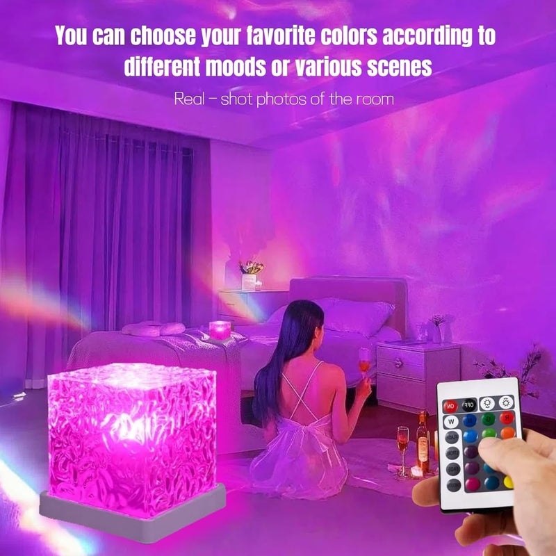 Ocean Wave Projector Light: Blue, Rechargeable Cordless Lamp - Color Changing Ambient Lighting for Home Bathroom Bedroom Decor - Image 4