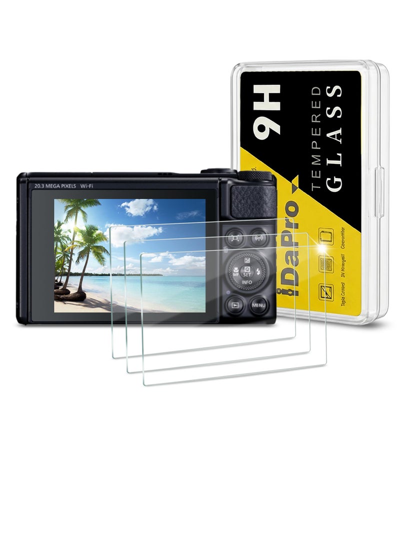 iDaPro 3Pack Tempered Glass Screen Protector for Canon PowerShot SX740 HS SX730 HS Camera 9H MilitaryGrade AntiScratch AntiGlare Includes Premium ABS Storage Box BubbleFree Easy Installation - Image 2