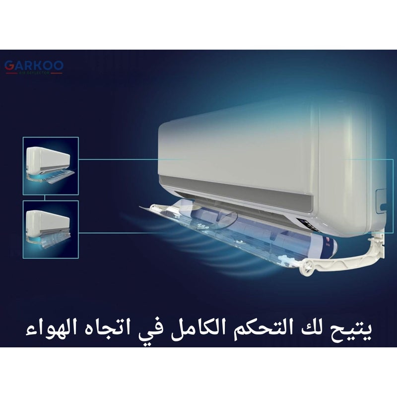 Garkoo Air Flow Deflector for Split Air Conditioners, Adjustable 60-110cm, Perfect Air Distribution and Quiet, Transparent Design - Image 4