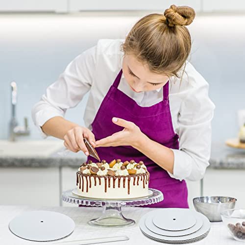Worldity 230PCS Cake Tier Stacking Kit, 12, 10, 8, 6-Inch Cakes Cardboard Rounds with Parchment & Wooden/Plastic Cake Dowels, for Wedding, Birthday Party Cakes and Dessert Displays - Image 5