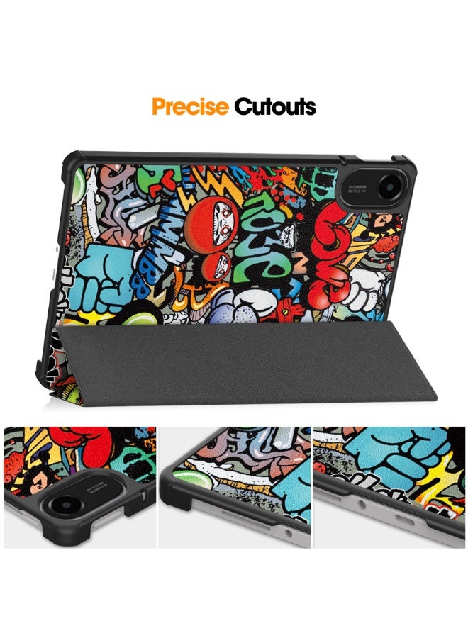 Tablet Case For Xiaomi Redmi Pad 2 11inch Multi-Viewing Angles All New PU Leather Smart Cover with Auto Sleep Wake Feature Slim Flip Shell Case for Redmi Pad2 11" 2025 (Graffiti) - Image 5