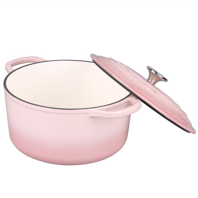 VORRINGARD Enameled Cast Iron Dutch Oven Pot with Lid, for Sourdough Bread Baking, Round Dutch Ovens, 4.5 Quart, Pink - Image 5