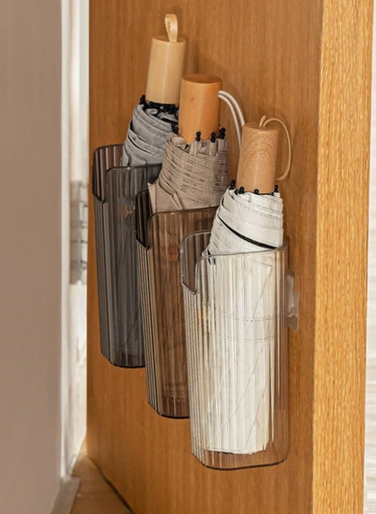 حامل مظلة مثبت على الحائط 2 قطع، رف تخزين مظلات، حامل عكاز، رف تجفيف مظلات، سلة مظلات لمكان الدخول، مناسب للاستخدام في المنزل أو المكتب - Image 4