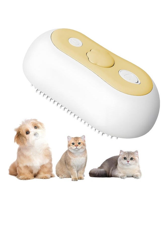 Cat Steam Brush, 3-in-1 Rechargeable Deshedding Brush for Long & Short-Haired Cats and Dogs, for Shedding Control, Indoor Use, Steam Cleaning & Relaxation - Image 1