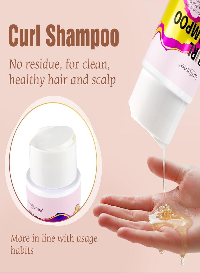 Luxfume Curl Shampoo - Hydrating, Repairing Formula for Natural & Relaxed Styles, Curly Hair Shampoo with Biotin, Turmeric & Jojoba Seed Oil to Help Reduce Breakage, 8.45 oz - Image 5