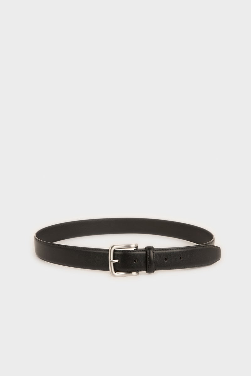DeFacto Black Man Man Rectangle Clasp Faux Leather Belt Casual - Image 1