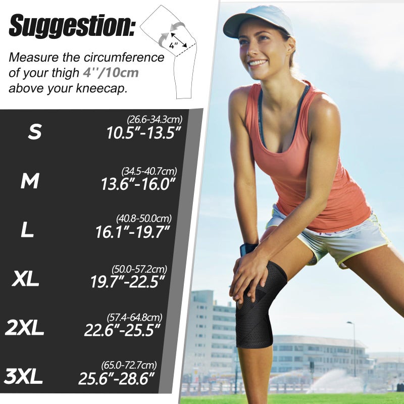 NEENCA Knee Brace for Knee Pain, Compression Knee Support with Air Mesh Fabric, Adjustable Knee Wrap with Side Stabilizers, Ultra-Soft Bandage for Sports, Running, Meniscus Tear, ACL, Arthritis Relief - Image 5