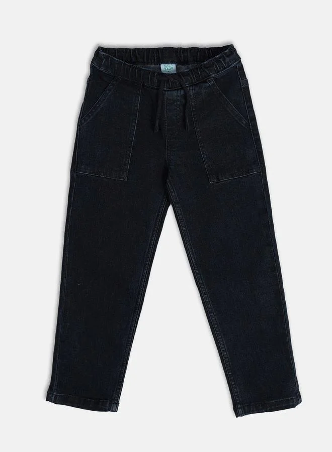 MINIKLUB Boys Solid Jeans with Drawstring