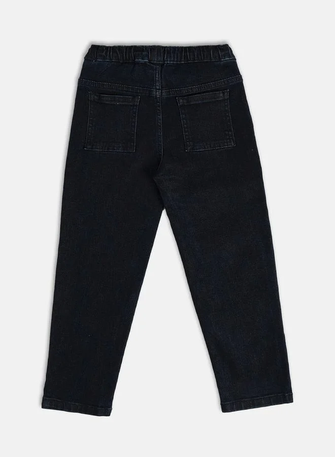 MINIKLUB Boys Solid Jeans with Drawstring
