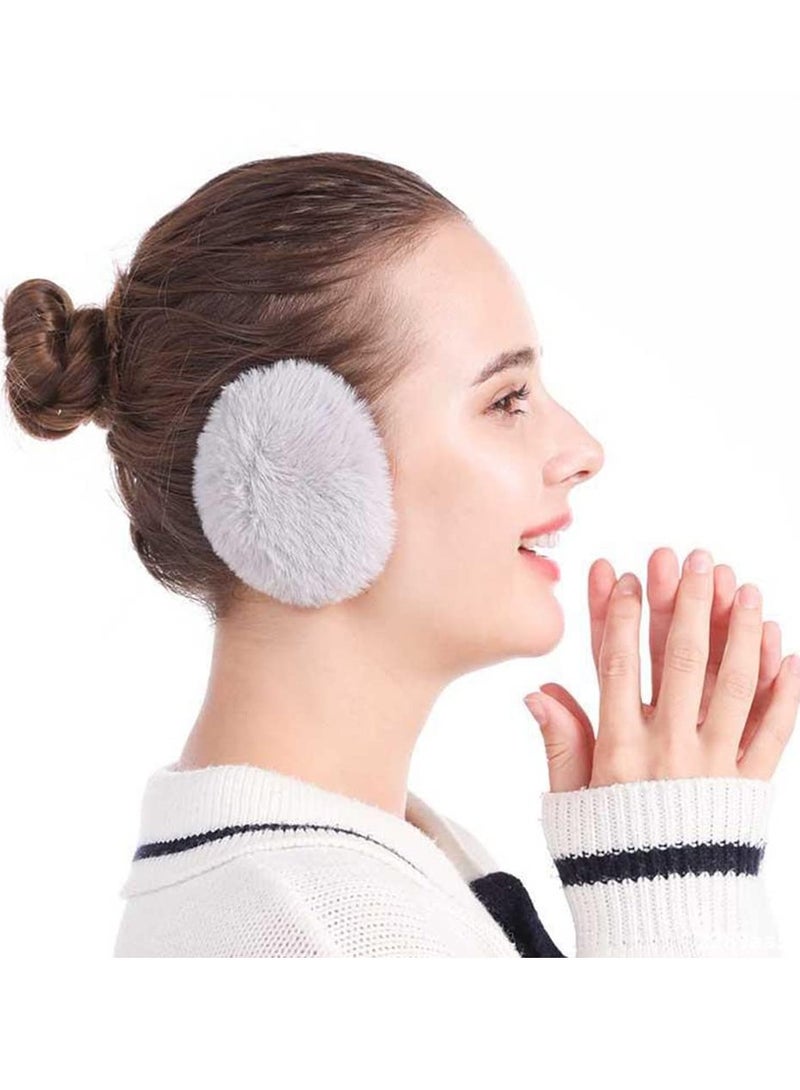 Excefore Fleece Ear Muffs, 3 Pairs Windproof Bandless Ear Warmers for Men Women - Image 1