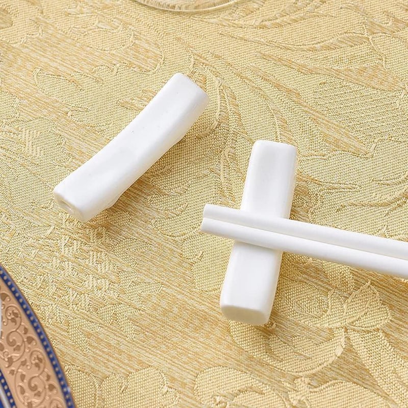 GSHLLO 10 Pcs Ceramic Chopstick Rest Racks Fork Knife Rest Holder Chopsticks Holder Stand Dinning Table Spoon Stand Tableware Tool for Home Kitchen Party - Image 2