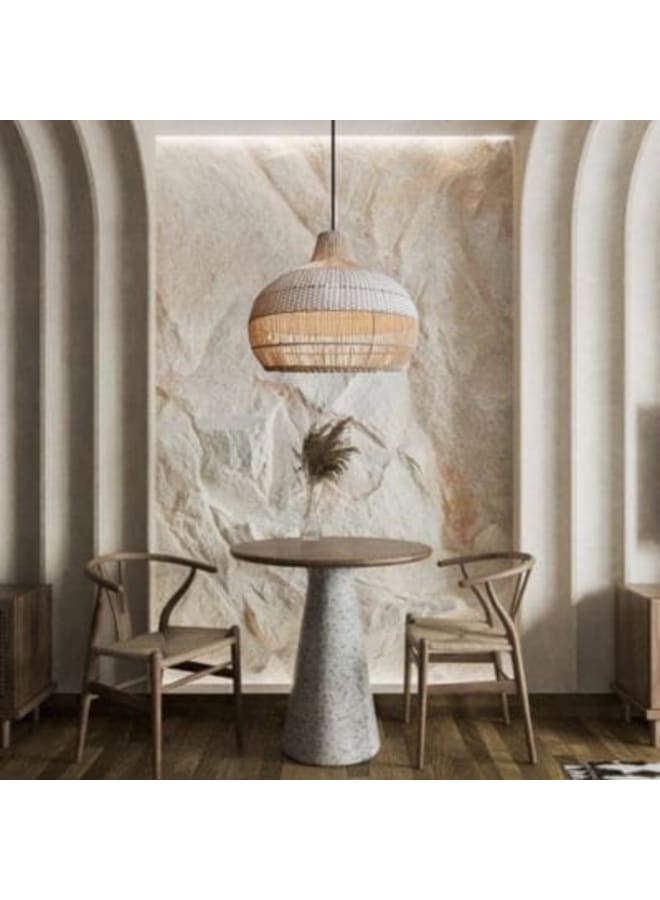 Wahag Boho Chandelier Rustic Weave Dimensions (W x H): 45cm x 50cm  - Image 1