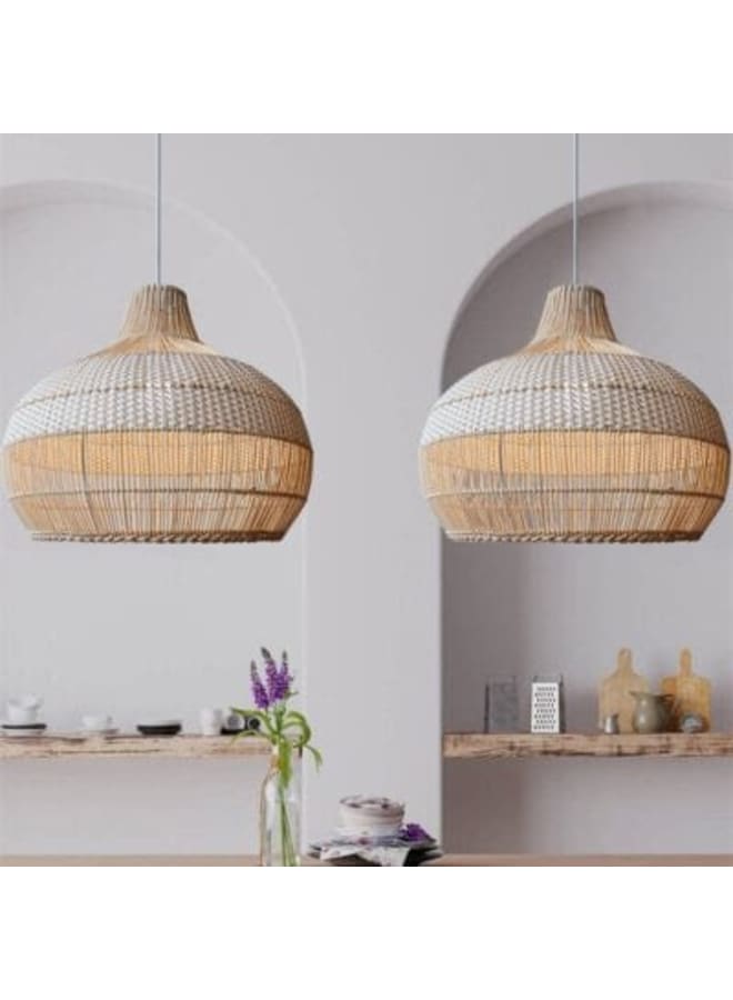Wahag Boho Chandelier Rustic Weave Dimensions (W x H): 45cm x 50cm  - Image 3