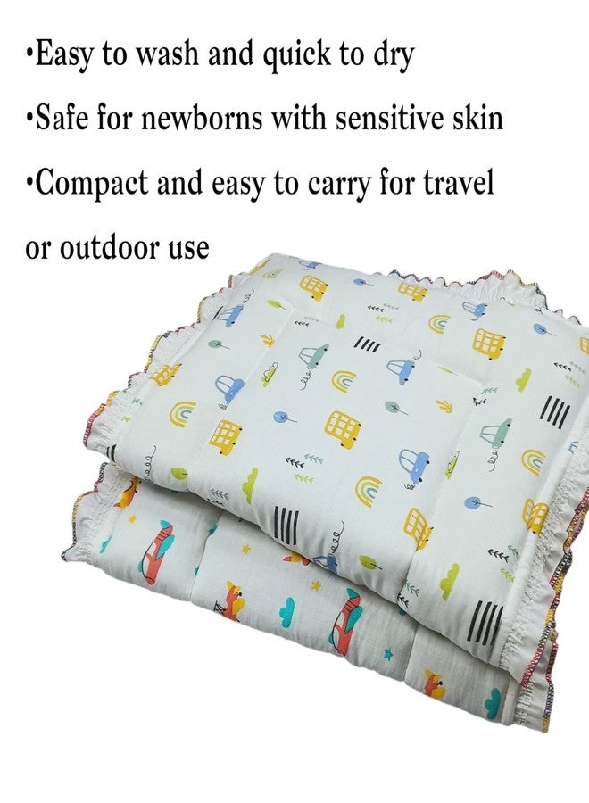 Fabrify Baby Newborn Soft Muslin Cotton Frill Godadi | Kids gadadi | Crib Sheet | Baby mat | Godari |Bedding Set| Matress | Bed | Baby Bedding Set for New Born Quilt - Image 5