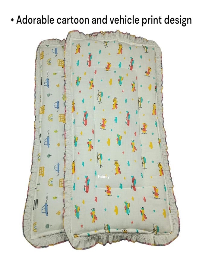 Fabrify Baby Newborn Soft Muslin Cotton Frill Godadi | Kids gadadi | Crib Sheet | Baby mat | Godari |Bedding Set| Matress | Bed | Baby Bedding Set for New Born Quilt - Image 3