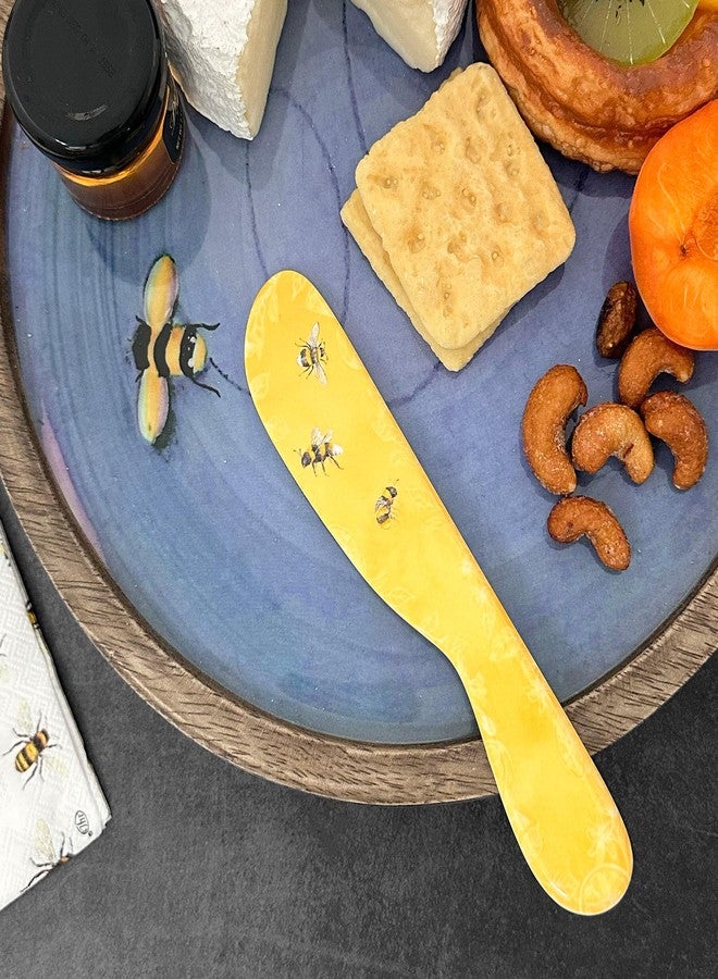 UPware Sweet Bee Cheese Spreader Set, Melamine Multipurpose Butter Spreaders for Cream, Cheese, Jelly, Mayo, Frosting, and Sandwich, Yellow, 6 Inch, Set of 6 - Image 5