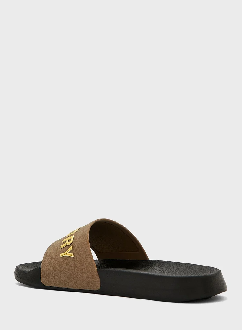 Superdry Code Logo Vegan Pool Slide Flip Flops