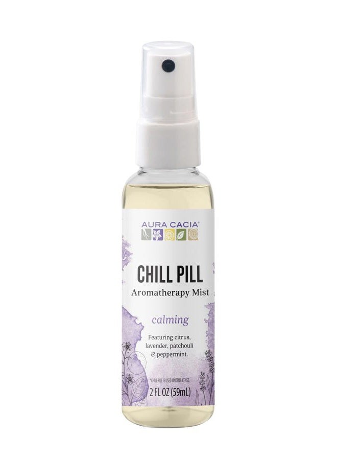 Aura Cacia Chill Pill Essential Oil Mist | Pure Essential Oils | 2 fl. oz. - Image 1