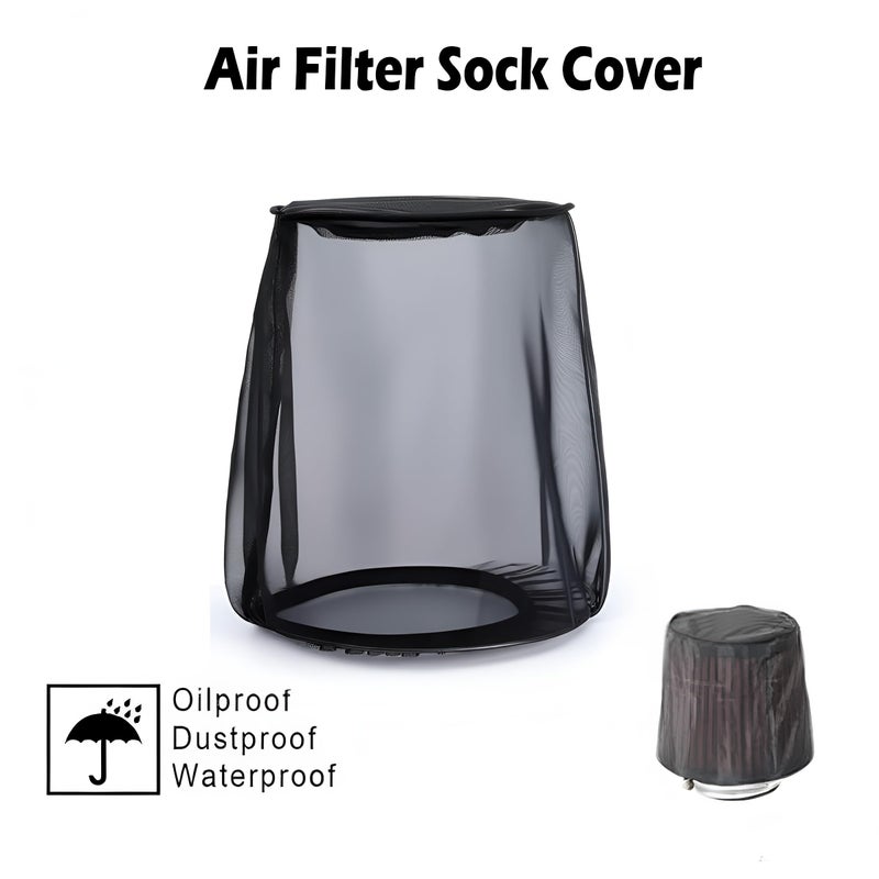 TCMI Air Filter Cover for Car Cold Air Intake Filter Cover Wrap Dustproof, Air Intake Filter Sock Cover for Harley Touring, Universal for High Flow Air Intake Filters (S) - Image 2