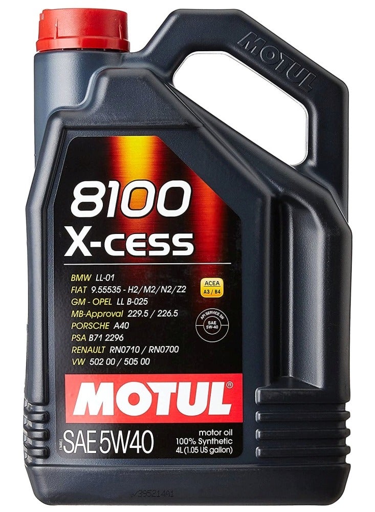 MOTUL 8100 X-CESS I 5W40 Fully Synthetic Engine Oil (4 L)