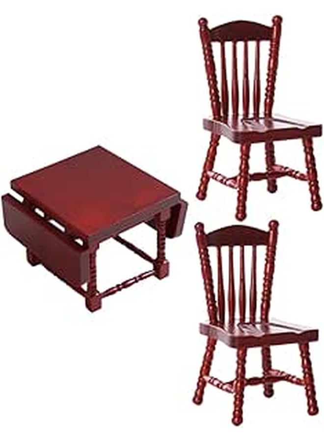 Miniature Kitchen Dining Table And Chair Set Dollhouse Furniture Mini Kitchen Decor For Tiny House Models - Image 1