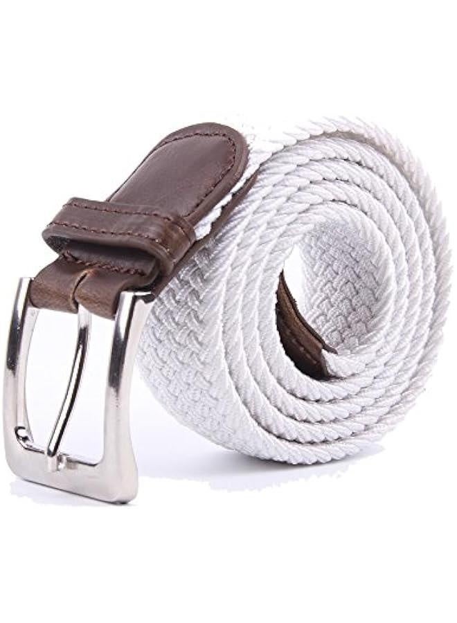 Canvas Elastic Fabric Woven Stretch Multicolored Braided Belts  - Image 1