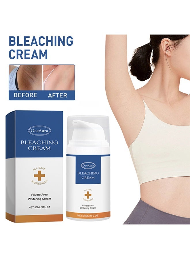 OceAura Whitening Cream, Intimate Areas Skin Lightening Cream Bleaching Cream For Body Sensitive Intimate Area, Private Parts, Underarm, Knees, Elbows, Inner Thigh, Bikini Areas, Bikini Line, Natural Skin Whitening - Image 1