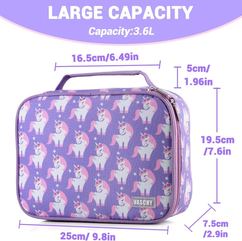 VASCHY Large Pencil Case, 3 Compartments Pencil Case, School Pencil Case, Pencil Case, Pencil Case, Girls Pencil Case with Zipper for Stationery Pencil Case for University Office Work, Unicorn-new - Image 2