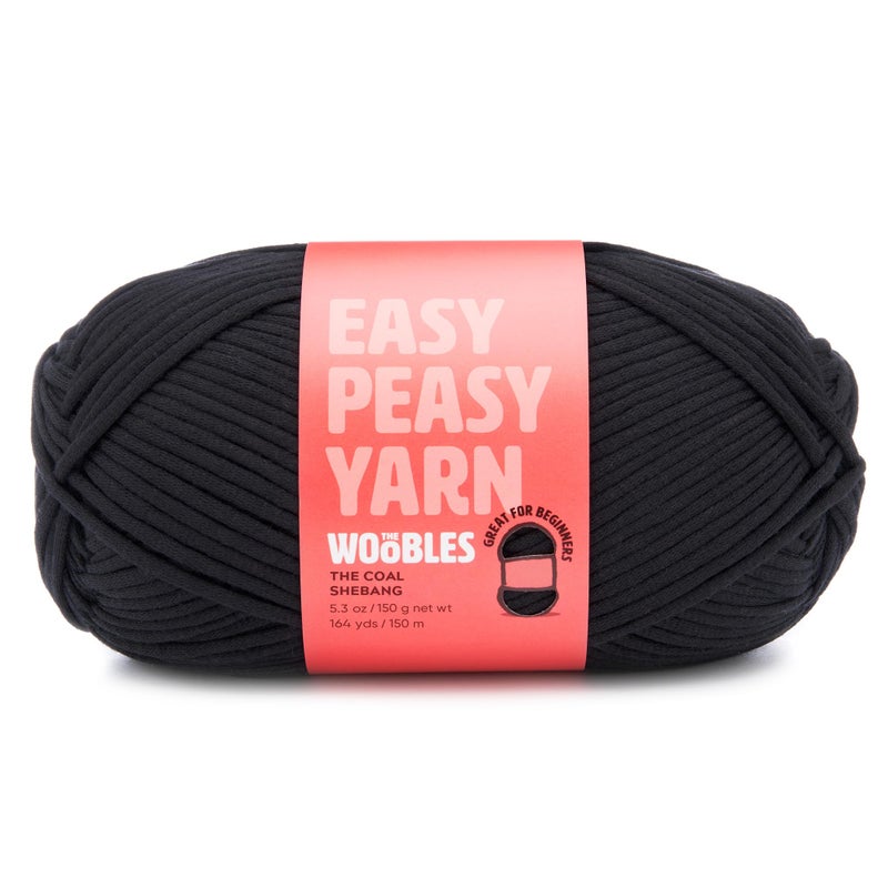 The Woobles Woobles Easy Peasy Yarn for Beginners - Crochet & Knitting Yarn with Easy-to-See Stitches - Medium #4 Worsted - Cotton-Nylon Blend - Image 1