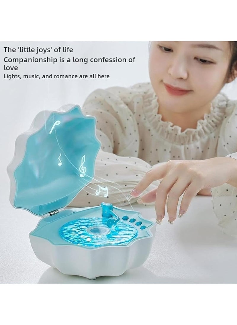 SUKILO Shell Speaker Waterproof Shower Speaker with Ambient Mood Lamp, Wave Music Player, Adjustable Night Light, Portable Wireless Bluetooth Speaker for Bedroom Living Room  - Image 3