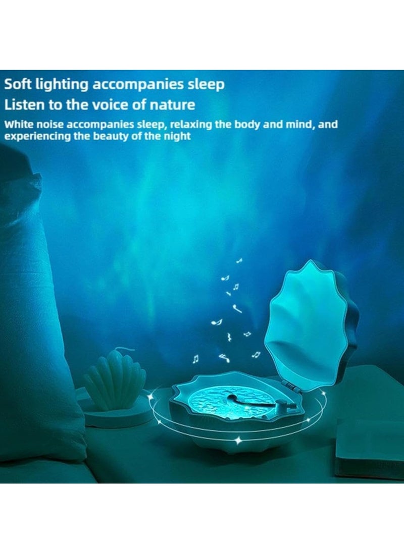 SUKILO Shell Speaker Waterproof Shower Speaker with Ambient Mood Lamp, Wave Music Player, Adjustable Night Light, Portable Wireless Bluetooth Speaker for Bedroom Living Room  - Image 2