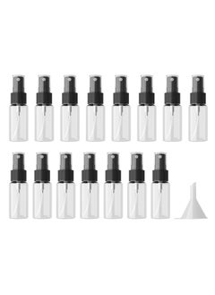 15 Pcs Spray Bottles 0.5Oz15Ml Transparent Empty Fine Mist Spray Bottle Dispenser With Cap Small Refillable Liquid Containers With 1Pcs Funnel And 18Pcs Labels