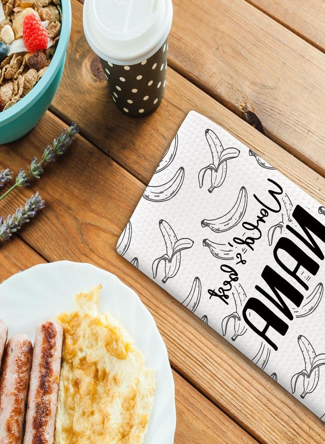 BCUANGD Nana Banana Gifts Kitchen Towels Decor - Funny Grandma Gifts from Grandchildren Hand Tea Towels, Retro Grandma Gift for Christmas Dish Towel Dishcloths Decorations for Home Kitchen, 16"x24" - Image 4