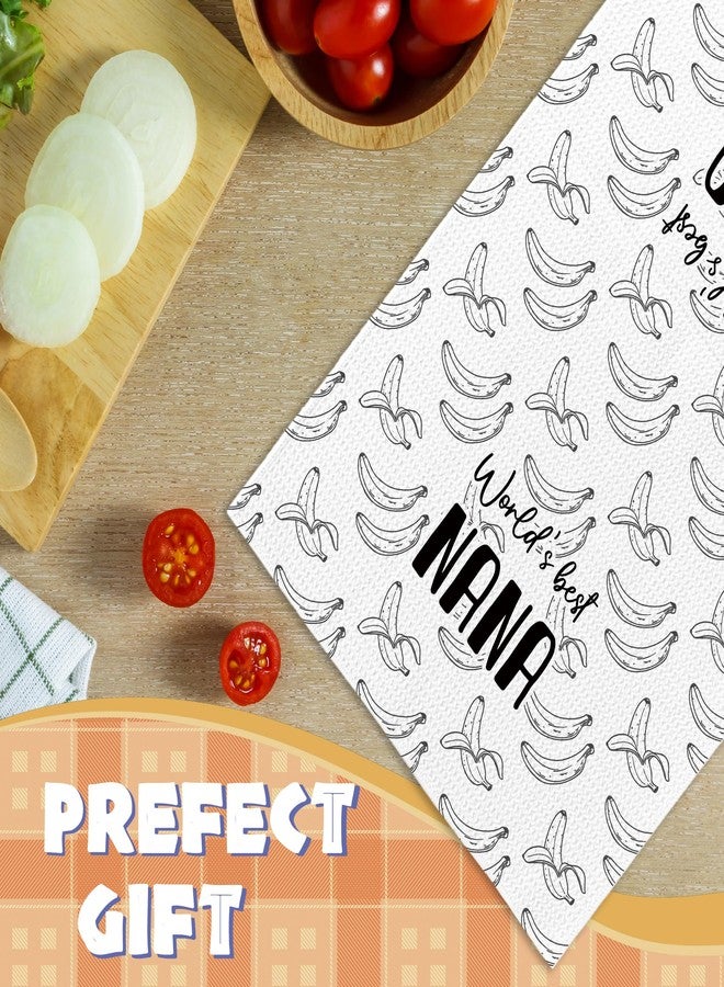 BCUANGD Nana Banana Gifts Kitchen Towels Decor - Funny Grandma Gifts from Grandchildren Hand Tea Towels, Retro Grandma Gift for Christmas Dish Towel Dishcloths Decorations for Home Kitchen, 16"x24" - Image 5