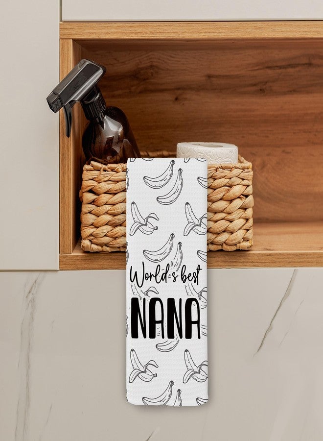 BCUANGD Nana Banana Gifts Kitchen Towels Decor - Funny Grandma Gifts from Grandchildren Hand Tea Towels, Retro Grandma Gift for Christmas Dish Towel Dishcloths Decorations for Home Kitchen, 16"x24" - Image 3