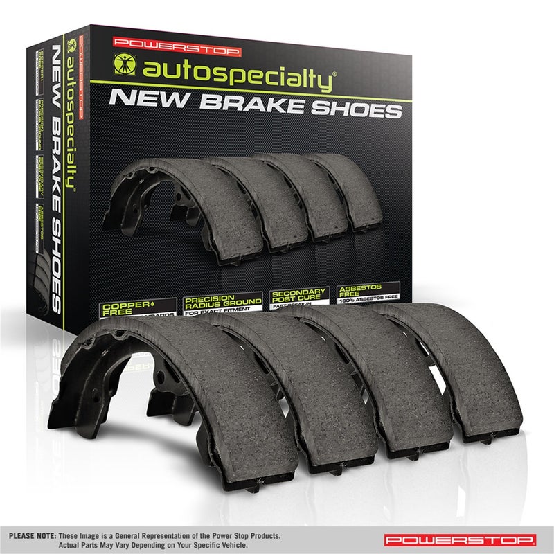 POWERSTOP Power Stop Rear B771 Brake Shoes For Chevy Avalanche Express Silverado Suburban | Dodge Ram E-350 | Ford Excursion F250 F350 | GMC Savana Sierra | Hummer H2 [Application Specific] - Image 2