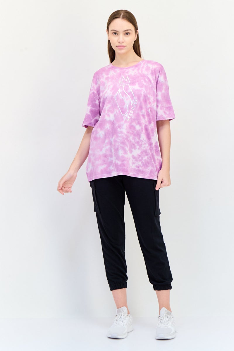 SKECHERS Women Sportswear Fit Short Sleeve Outdoor T-Shirt, Multicolor - Image 4